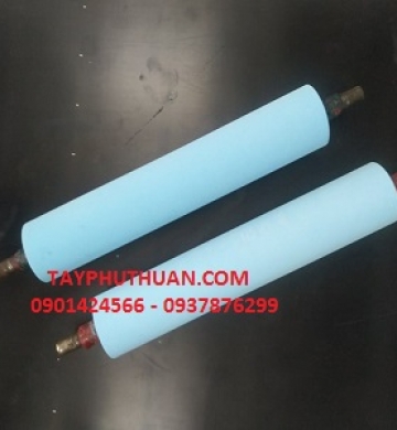 Bọc lô cao su màu xanh mực in phi 127