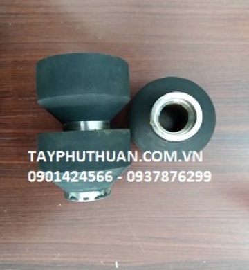 Bọc trục bánh xe cao su lỗi nhôm 
