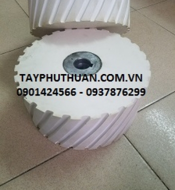Con lăn bánh xe cao su trắng