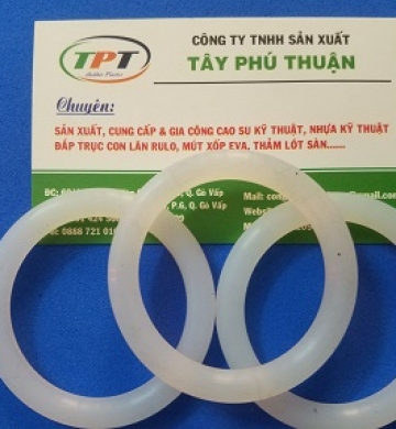 Vòng đệm silicone trắng chịu nhiệt